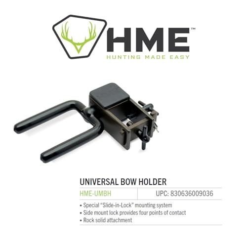 HME Products Universally Mountable Bow Holder Olive, 1.50 x 5.75 x 8.00