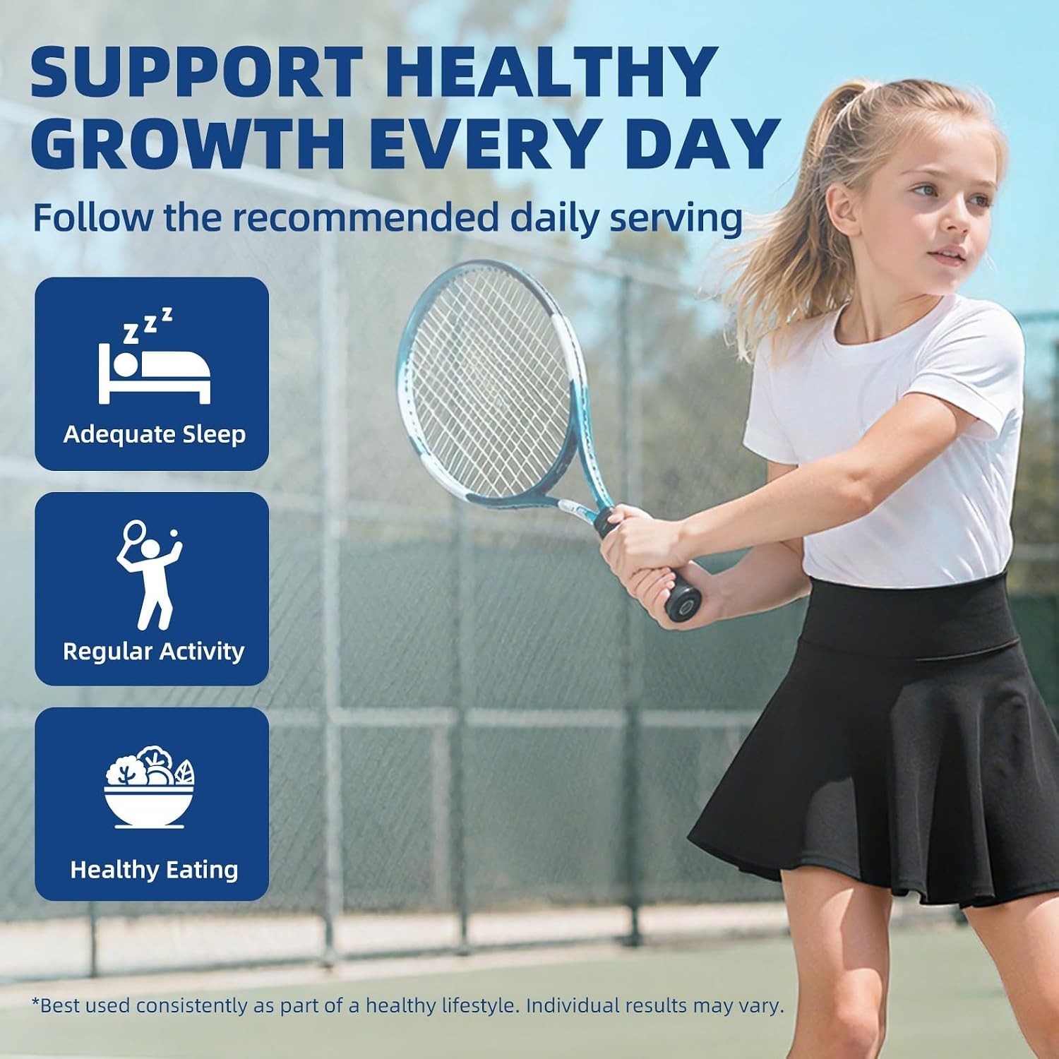 21 Days Growth Height Supplement Ages 6-24 Immunity Overall Health Made in USA