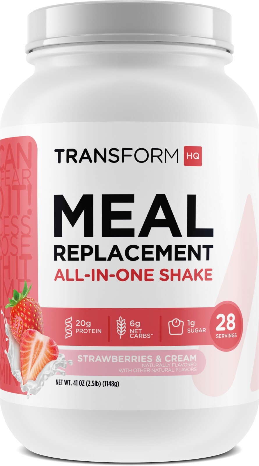 TransformHQ Meal Replacement Shake Powder 28 Servings (Strawberry & Cream)