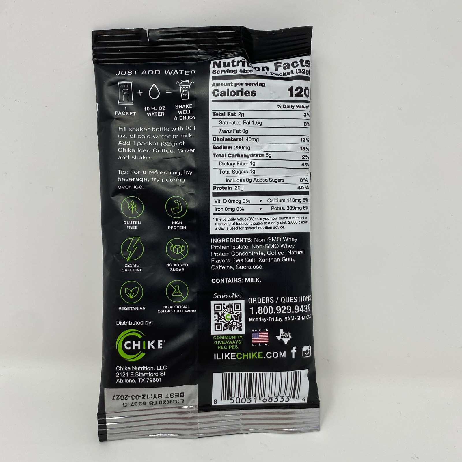 Chike Triple Shot Espresso & Cream Protein Iced Coffee 1.13oz