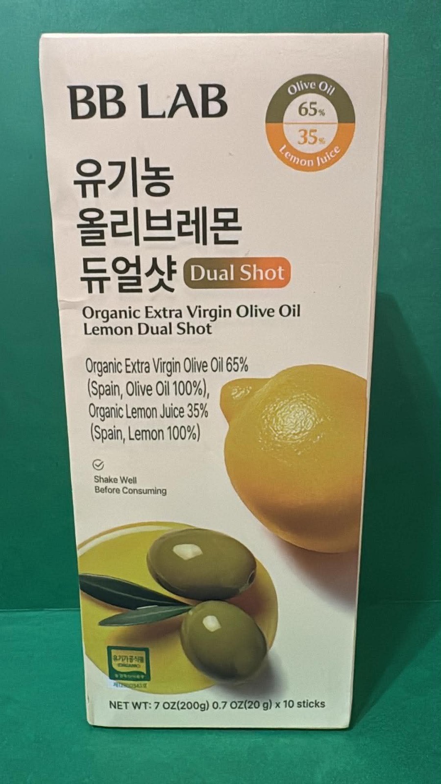 BB LAB Organic Olive Lemon Dual Shot Cold Pressed Extra Virgin 65/35 EXP: 04/ 28