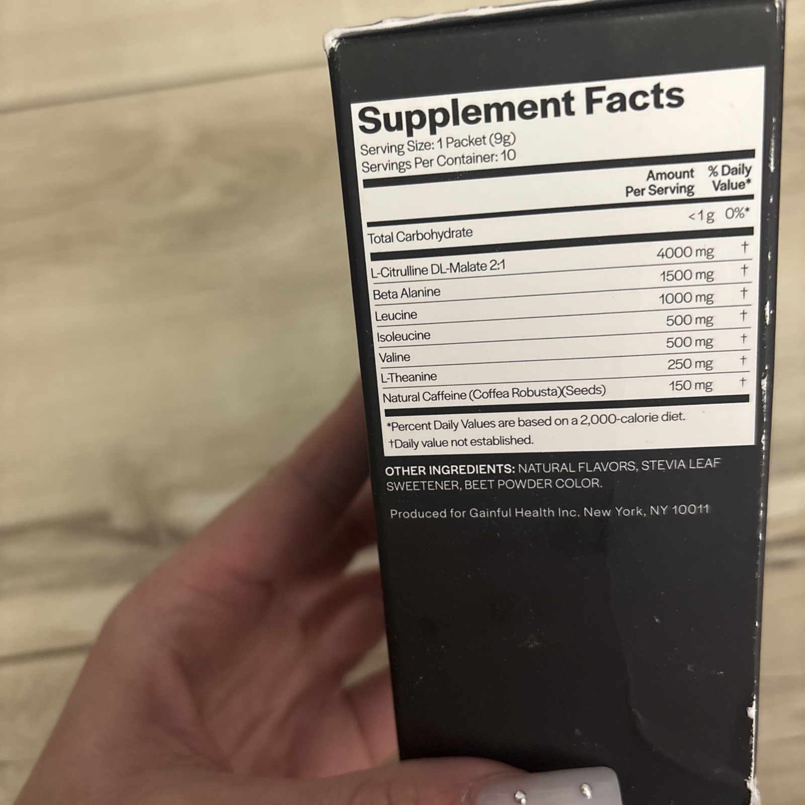 Gainful Pre Workout Powder Strawberry Lemonade Vegan 10 Ct EXP 4/26 U27
