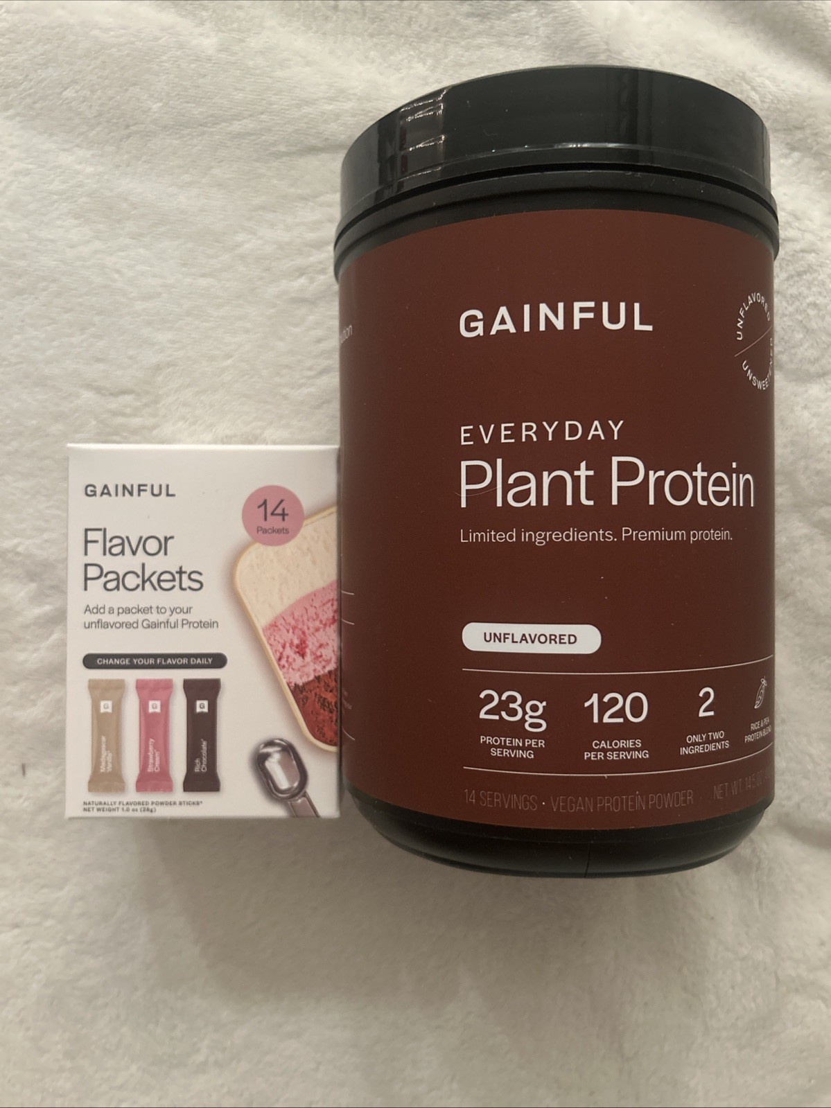 Gainful Everyday Plant Protein Powder & Neopolitan Flavor Variety Pk(14 Packets)