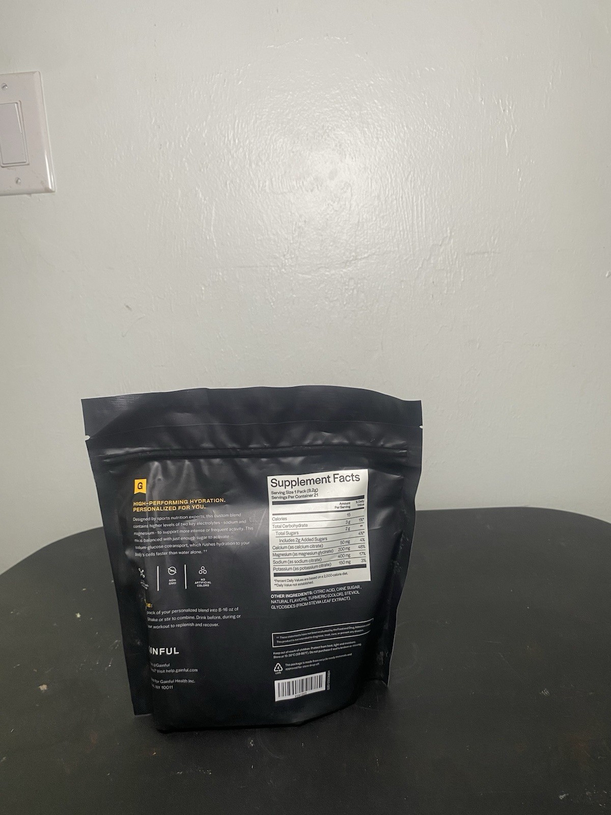 Gainful Plant Based Tropical Mango Electrolyte Powder 21 Packs Hydration