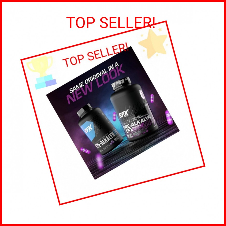 EFX Sports Kre-Alkalyn EFX | pH Correct Creatine Monohydrate Pill Supplement | S