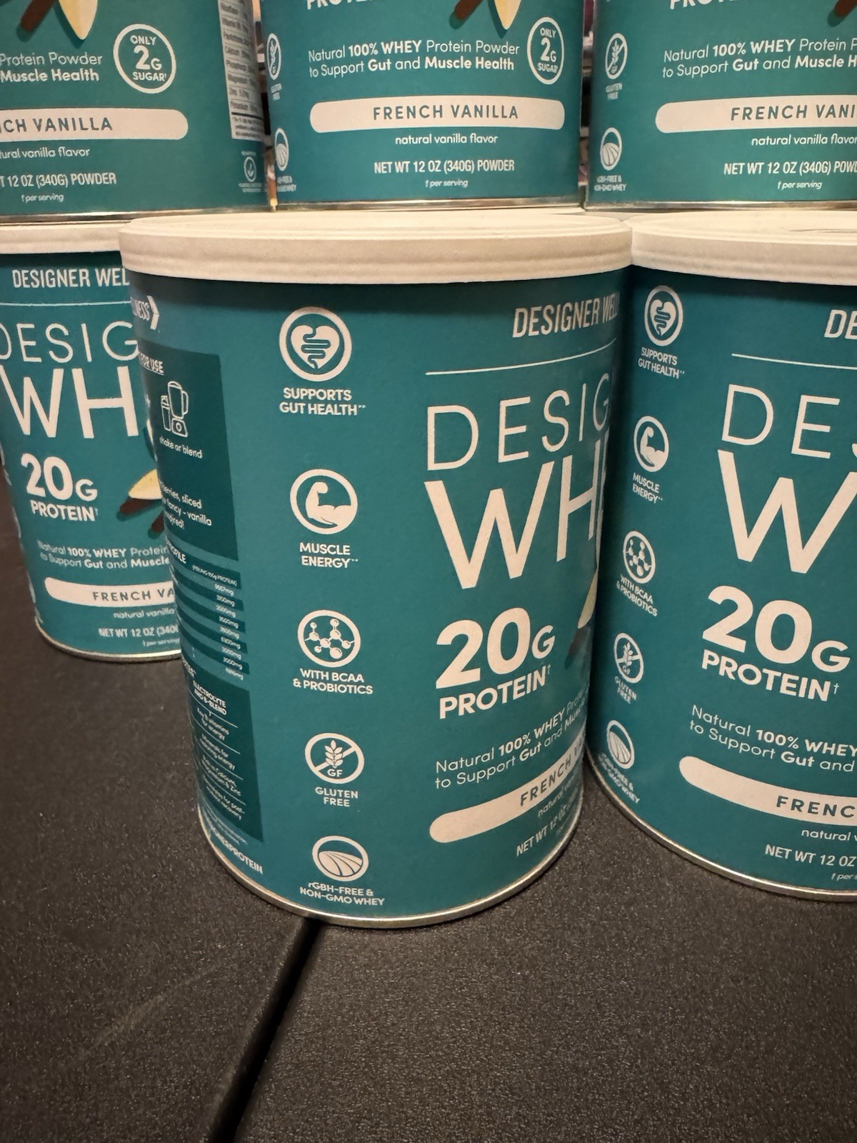 Designer Whey Natural 100% Whey Protein Powder French Vanilla, 12oz