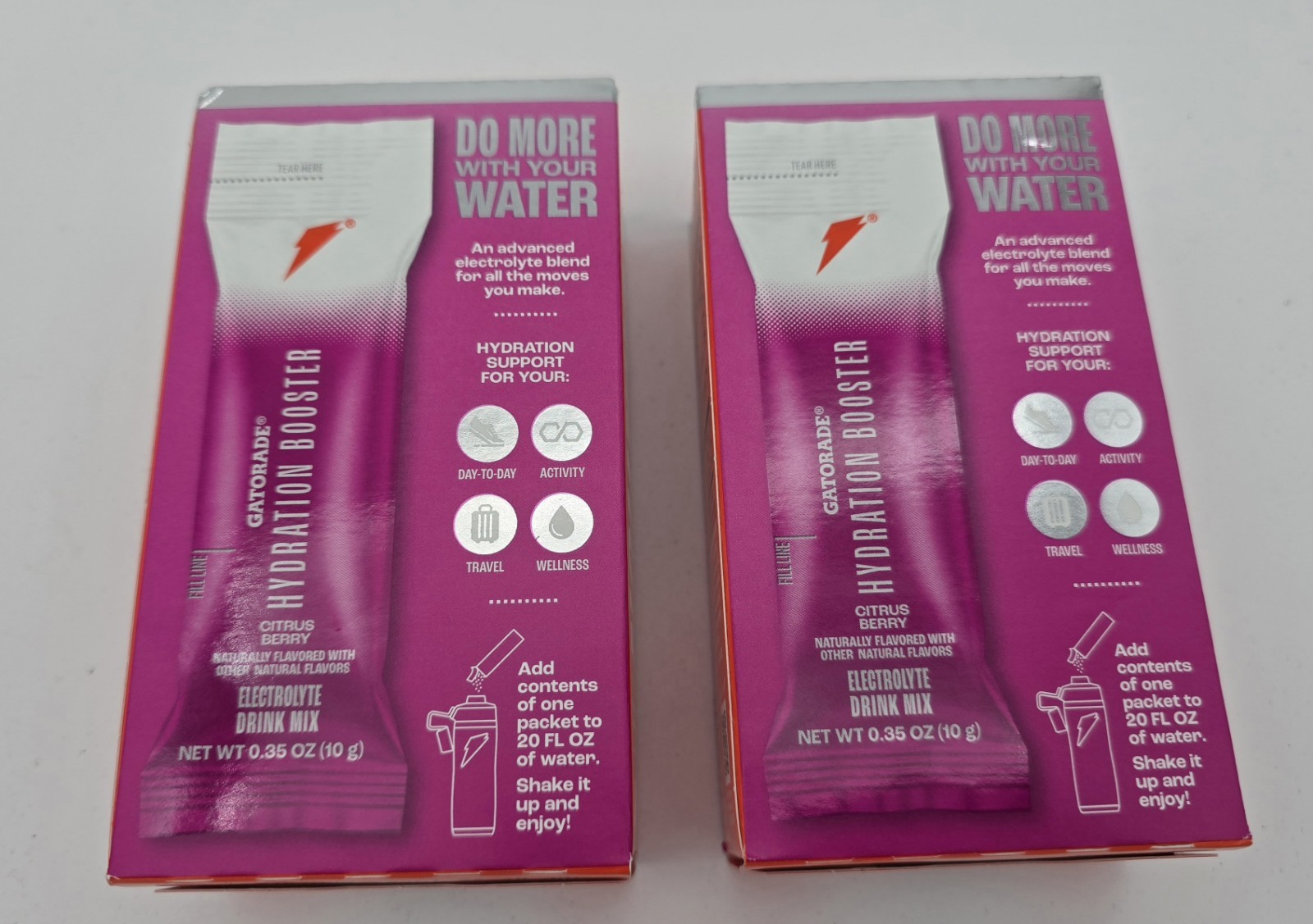 Gatorade Hydration Booster Drink Mix Citrus Berry (2 boxes)