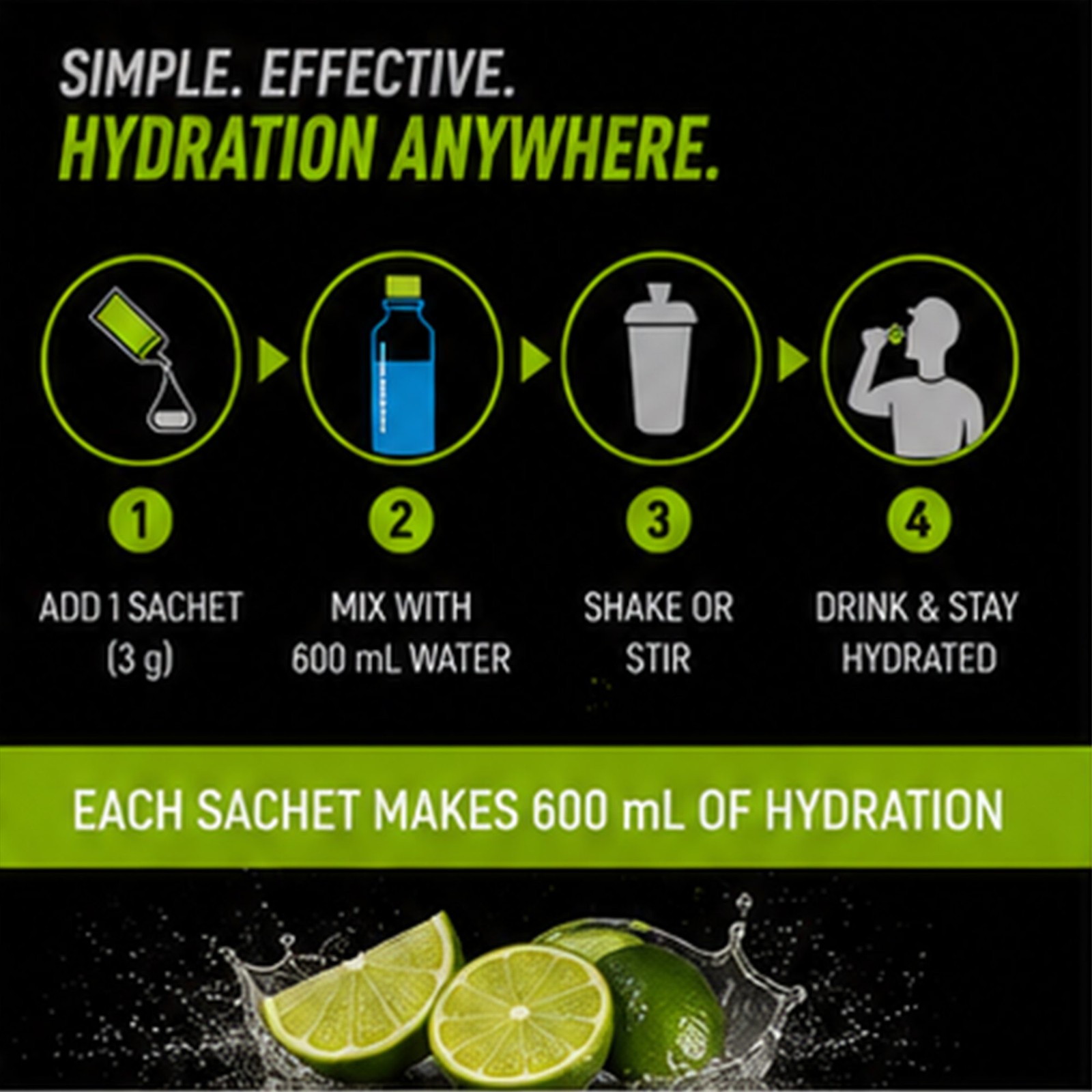 THORZT SSSFLL – 50 x 3gm Sachets Lemon Lime Flavour Sugar Free Solo Shots
