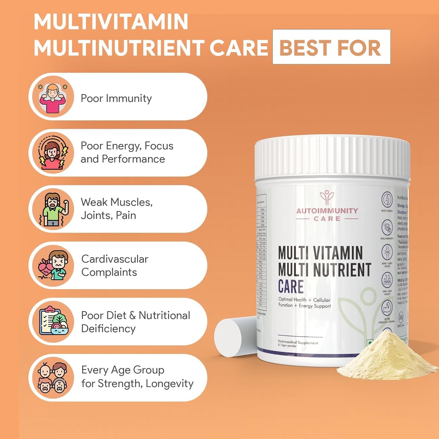 Autoimmunity care Multi-Vitamin Multi Nutrient Care – Daily Multivitamin (61.5g)
