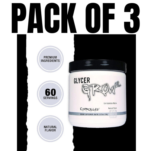 Controlled Labs Glycergrow Glycerol Pump Powder – 60 Servings (Pack of 3)