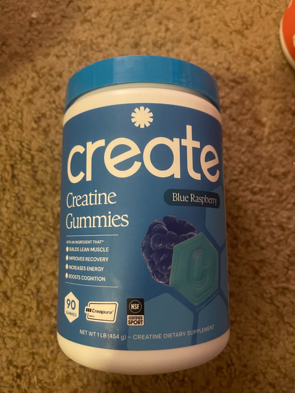 Create Creatine Gummies Monohydrate 5g Muscle Growth Recovery Strength New