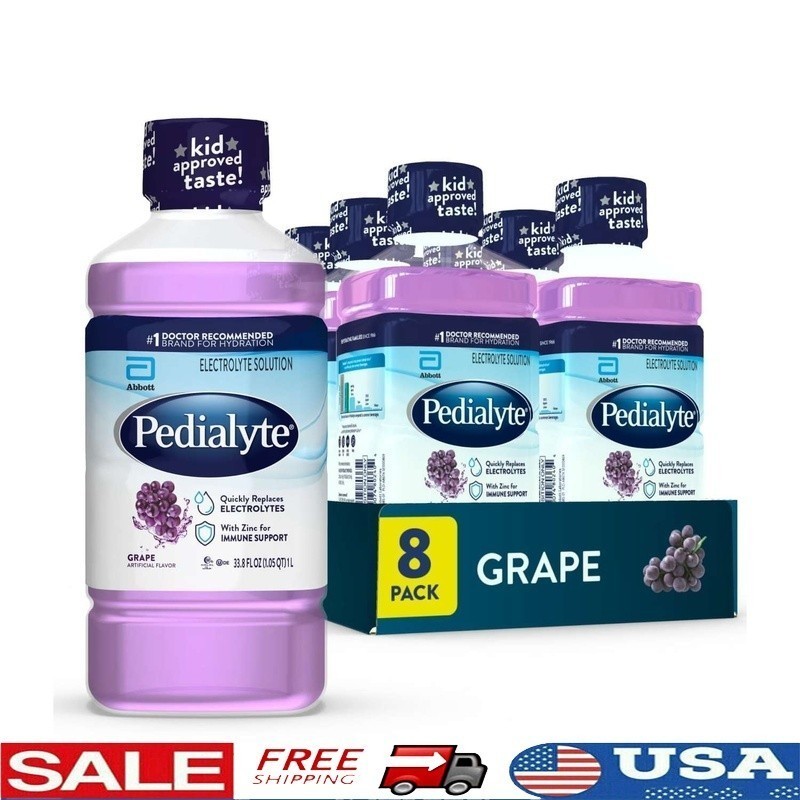 Electrolyte Drink Hydration Kids Adults Grape Flavor Rehydration Pack of 8 New