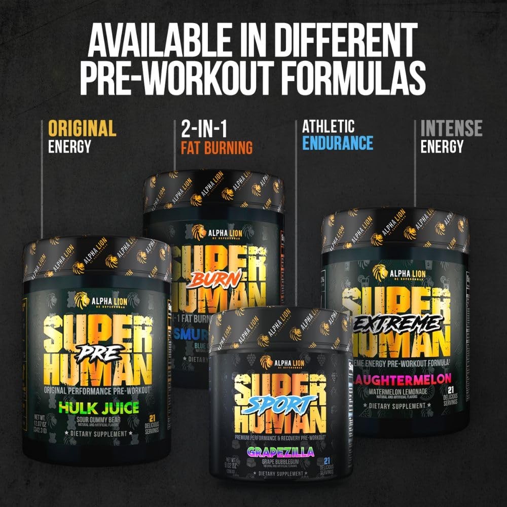 ALPHA LION Superhuman Pump Pre Workout Powder, 12.96 Ounce (Pack of 1)