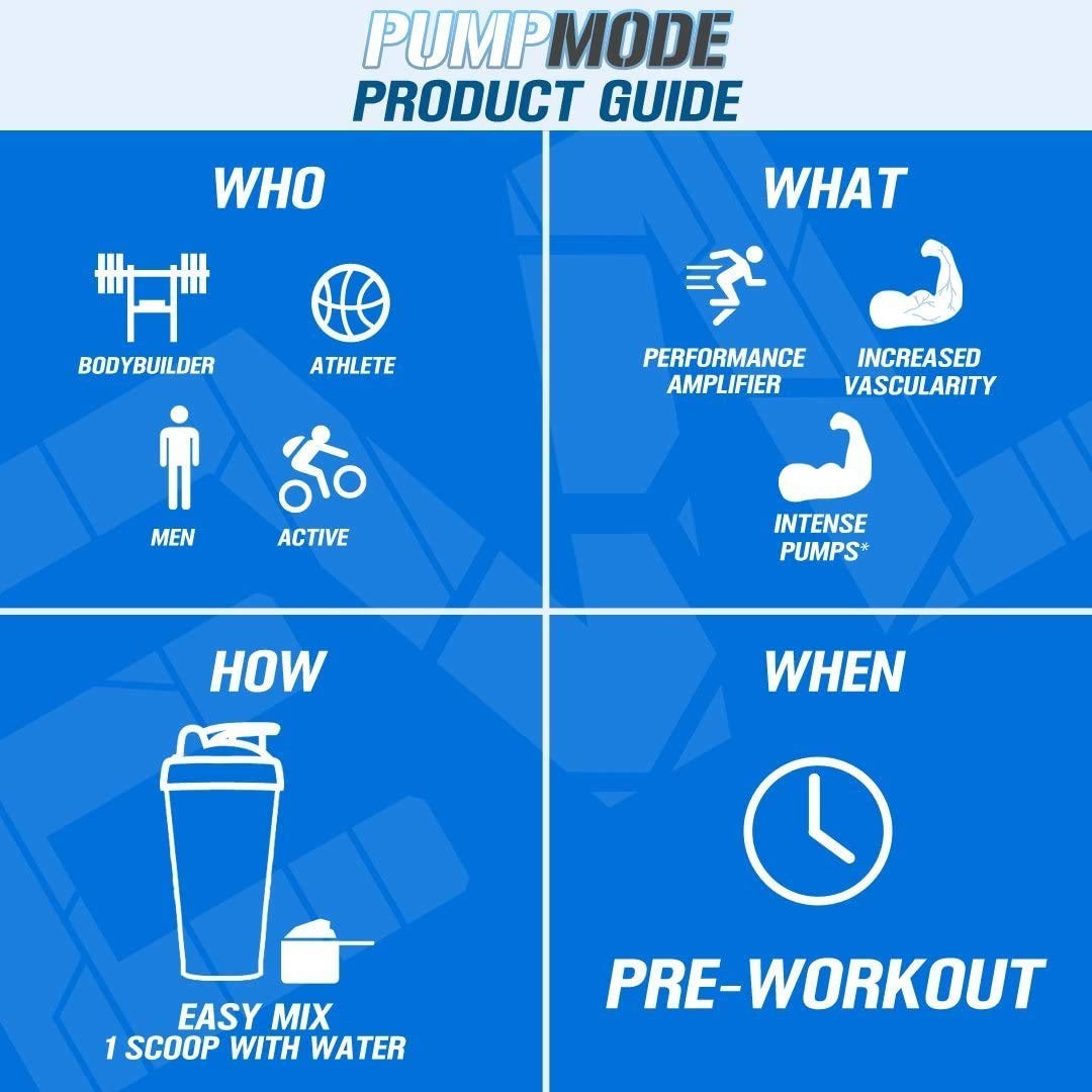 Nitric Oxide Pre Workout Powder Blue Raz Caffeine Free Pump Supplement 6.14 Oz