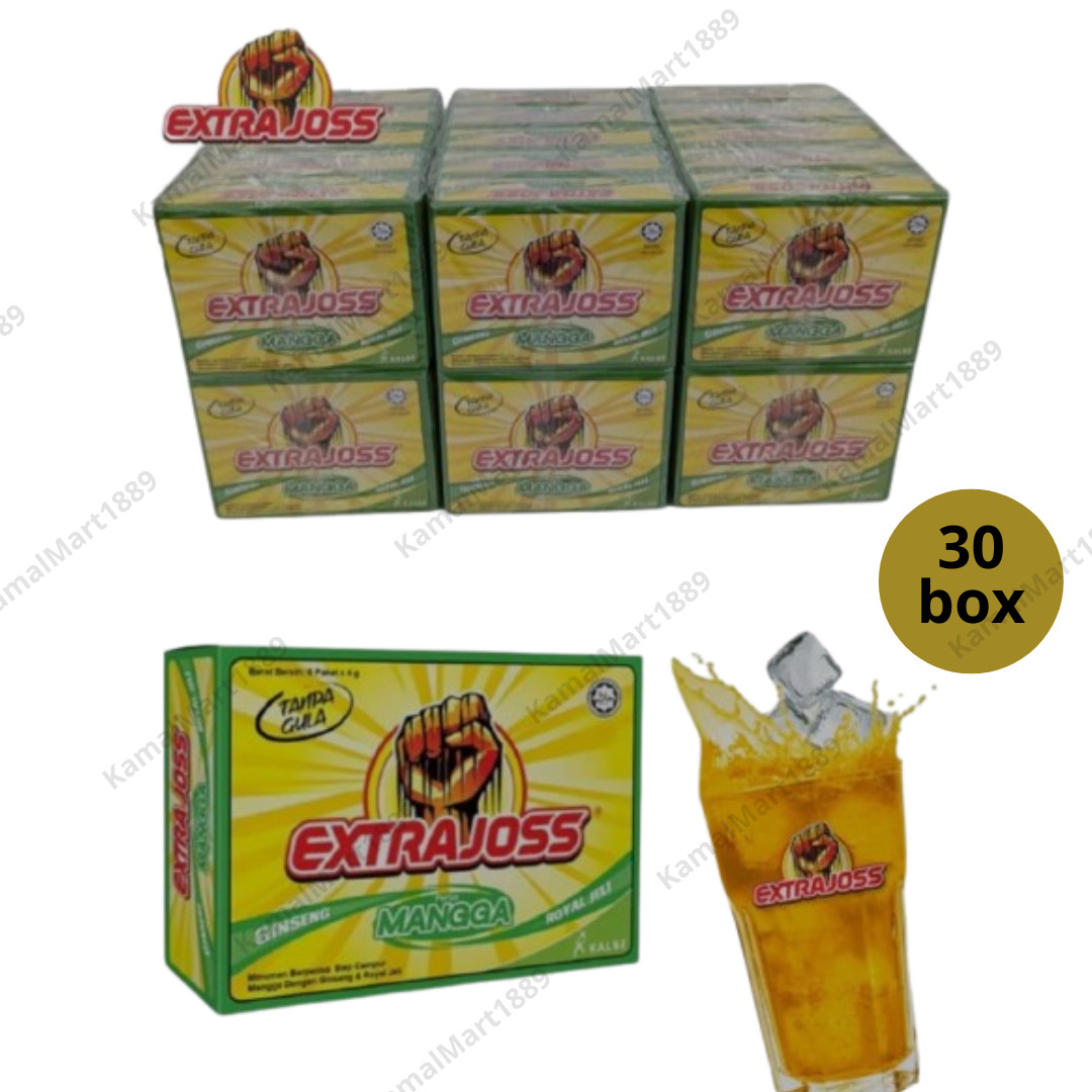 EXTRA JOSS Active Energy Drink 30 Boxes 180 Sachets Halal Ginseng Royal Jelly