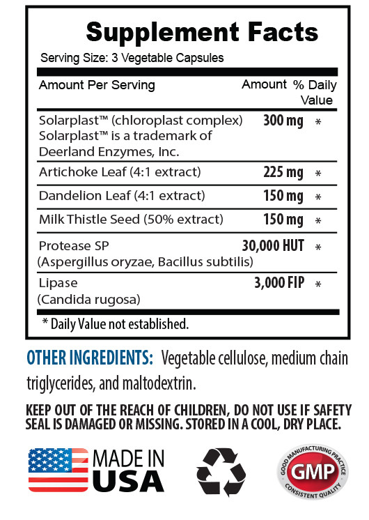 dandelion root powder, LIVER DETOXIFIER FORMULA 825mg, cleanse and detox liver