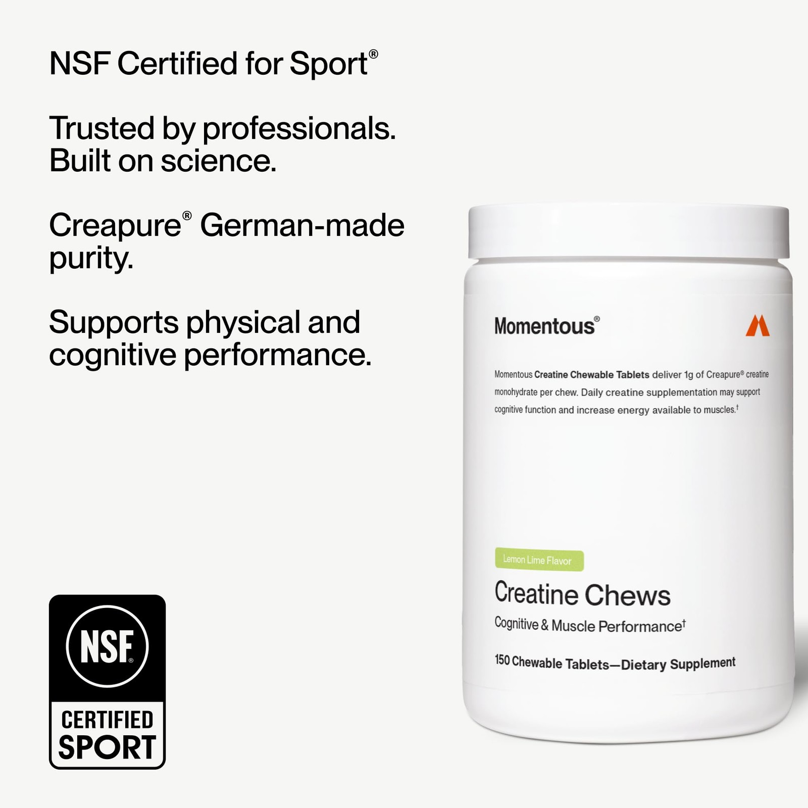 Momentous Creatine Chews – Creapure Creatine Monohydrate – Supports Strength,…
