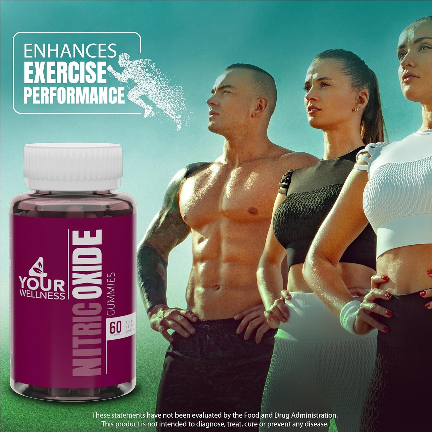 4 Your Wellness, Nitric Oxide, 60 Vegan Gummies