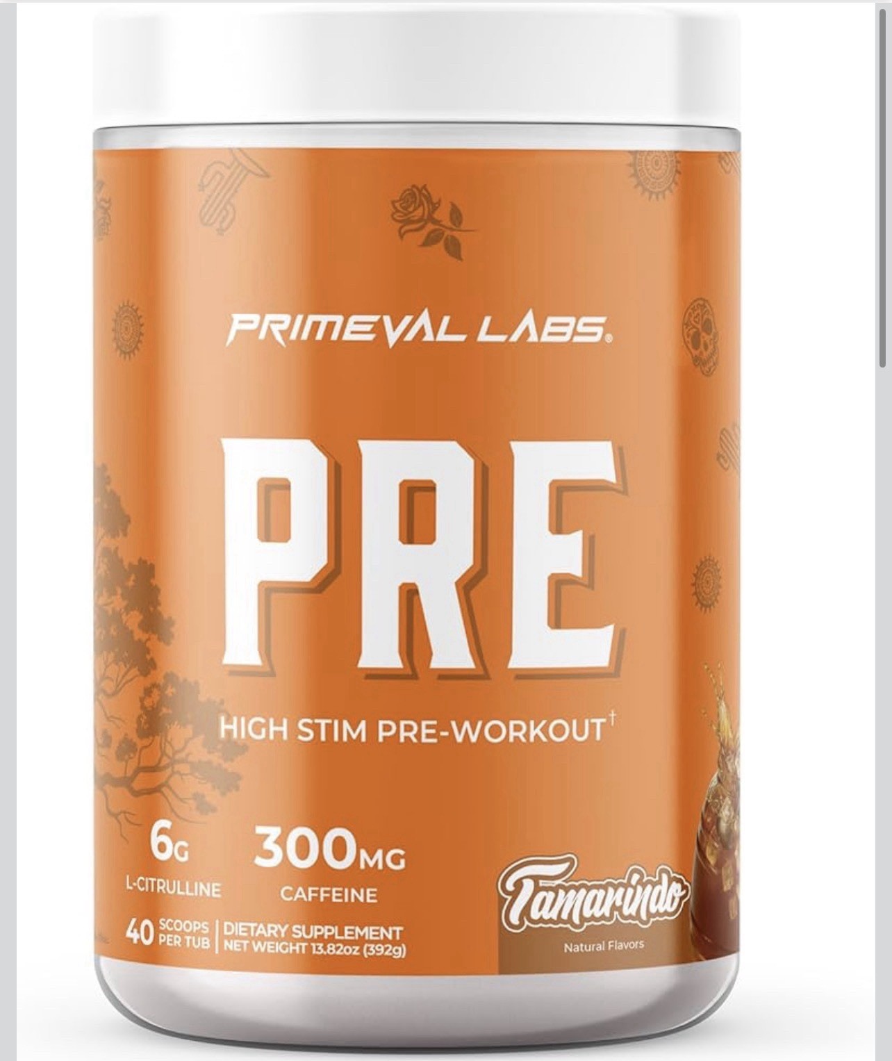Primeval Labs PRE High Stim Pre-Workout Tamarindo Powder 40 Servings
