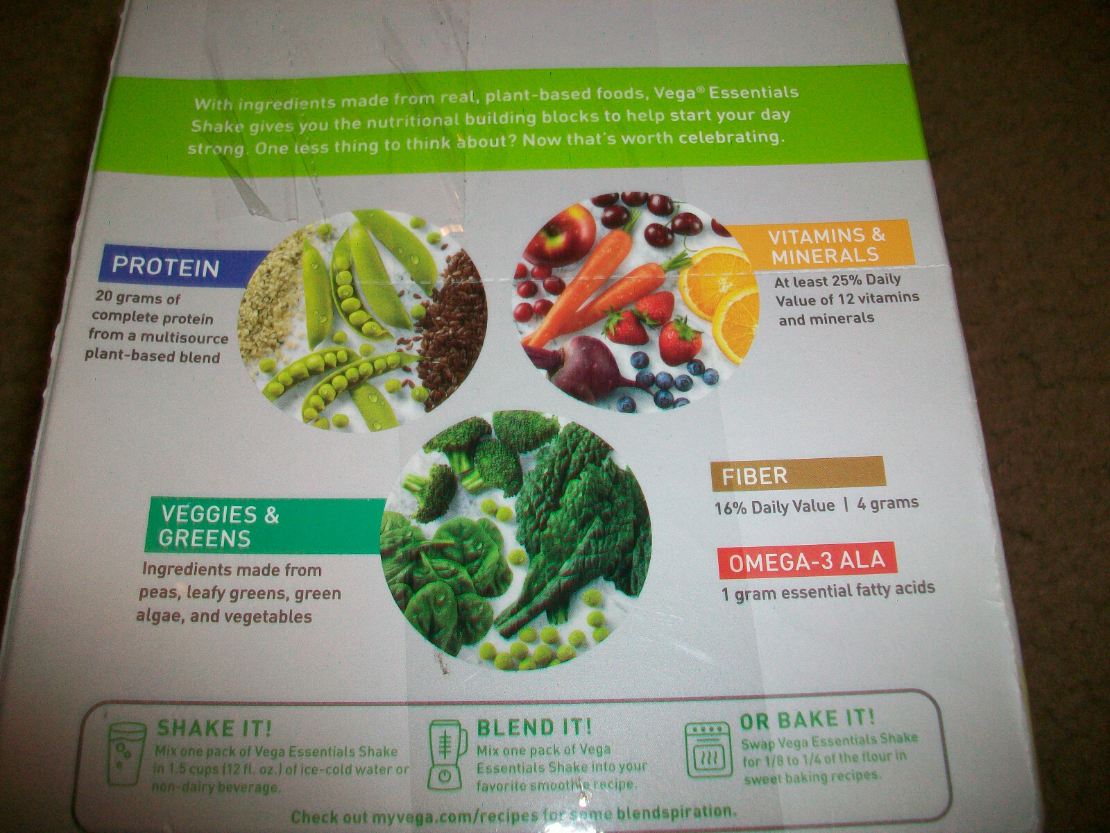 NEW Vega Vanilla Shake 12 Packs Plant Based