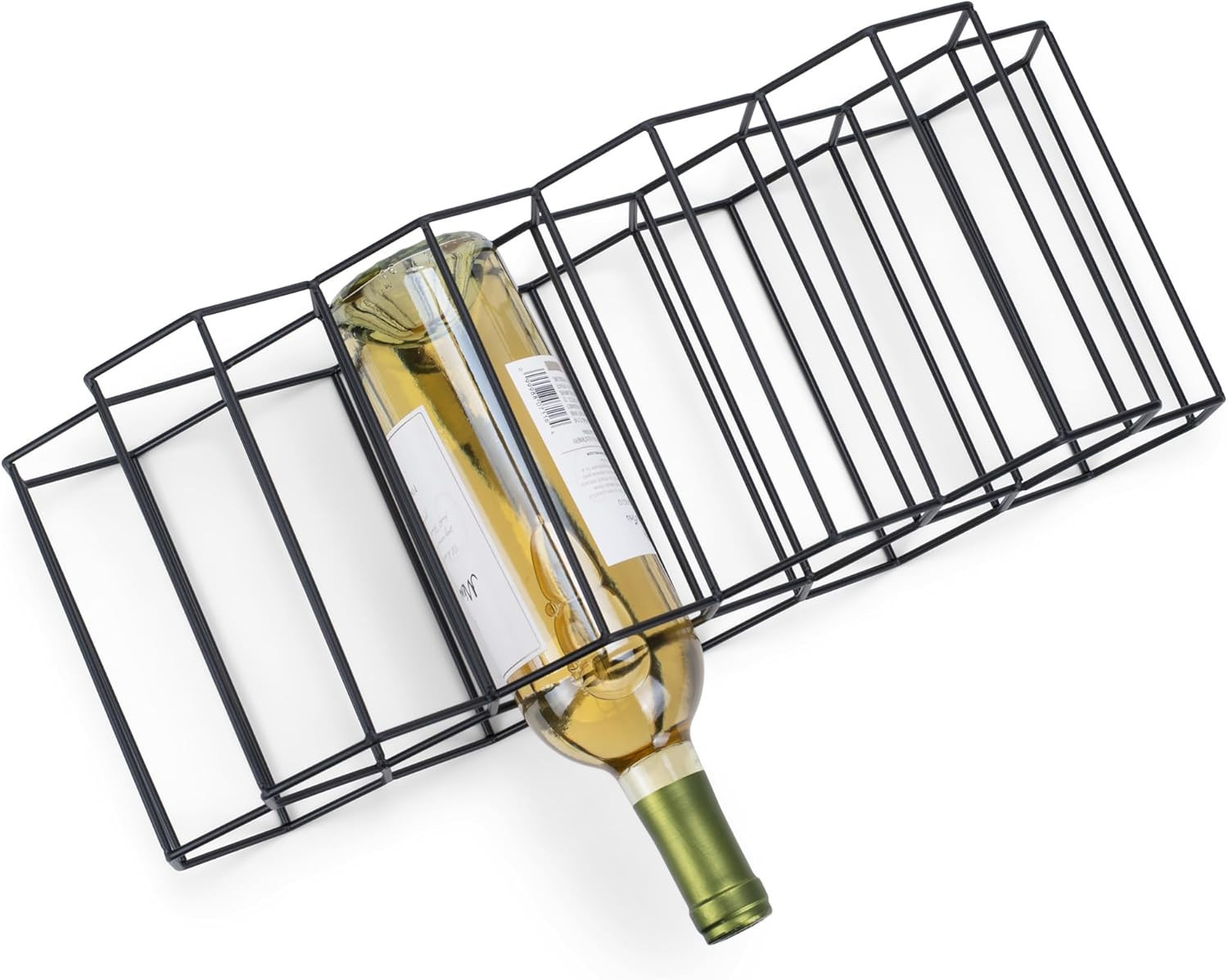 NAT & Jules Large Black Iron Wine Rack – Holds 12 Bottles for Display & Storage