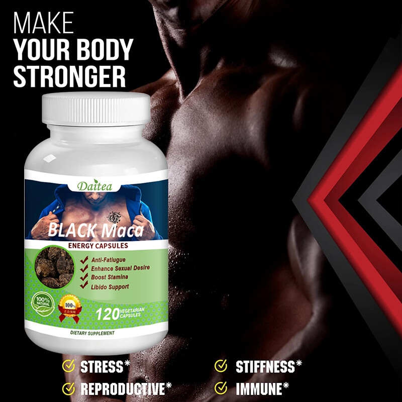 Black Maca Capsules | 30 To120 | Red, Yellow, Black Maca | Enhance Endurance