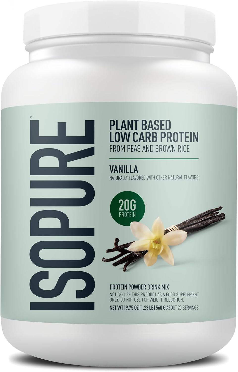 Plant-Based Protein Powder – 20G Organic Pea and Rice Protein with a Complete Am