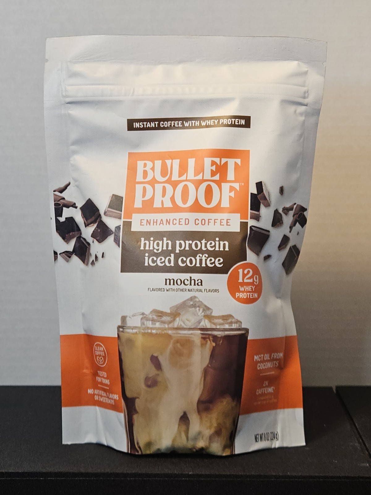 Bulletproof High Protein Iced Coffee Mocha Whey Protein Instant Coffee 8 Serving