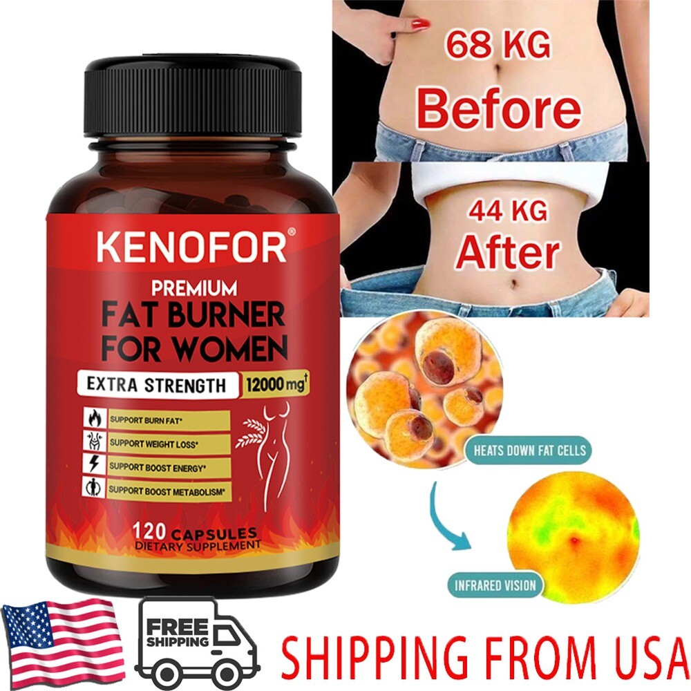 Fat Burner for Women 12,000mg, Appetite Control, Weight Loss, 120 Capsules
