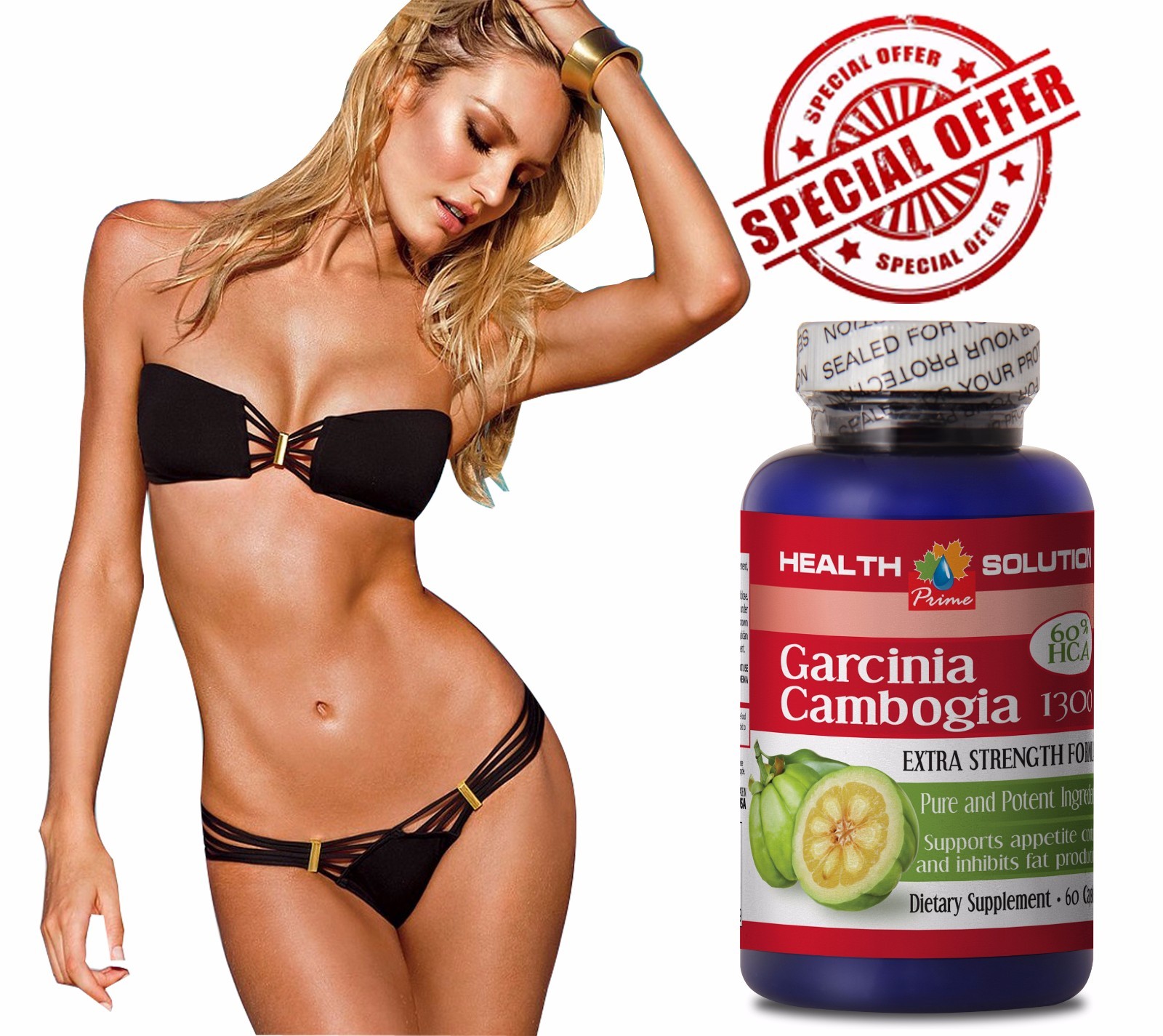 Natural formula – GARCINIA CAMBOGIA Extract – Normal daily activity – 1 B- 60 C