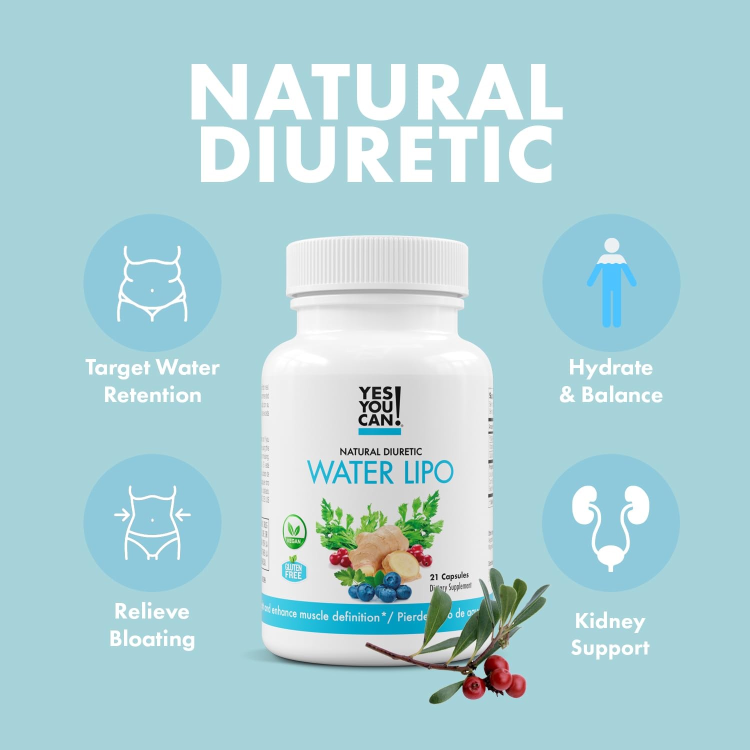 Yes You Can! Yes You Can Natural Water Lipo Pills – Diuretic Cleanse