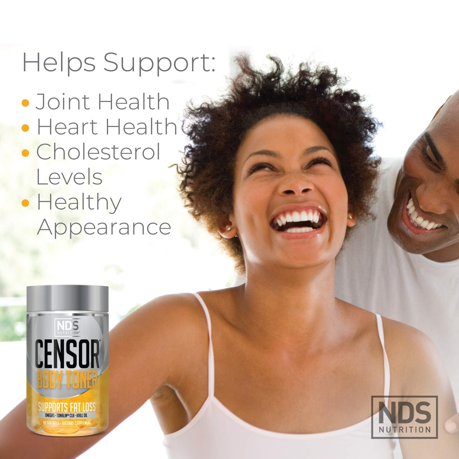 NDS Nutrition Censor – Fat Loss and Body Toner with CLA Fish Oil Safflower an…