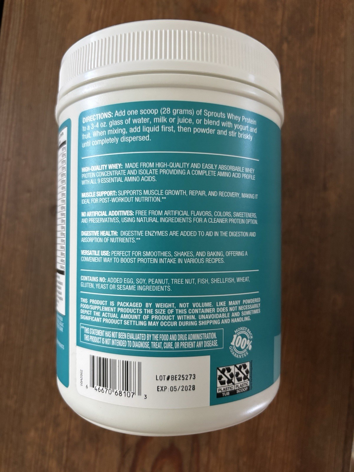 Sprouts Farmers Market Gluten-Free Low Carb Whey Protein Birthday Cake NEW