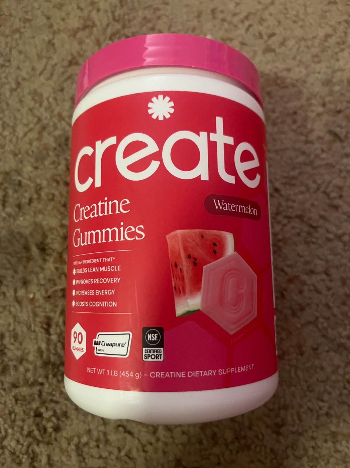Create Creatine Gummies Monohydrate 5g Muscle Growth Recovery Strength New