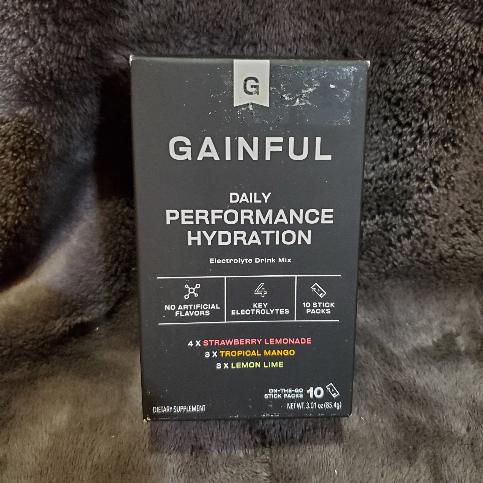 Gainful Powder Drink Mix 10 on the Go Packs Strawberry Lemonade Mango Lemon Lime