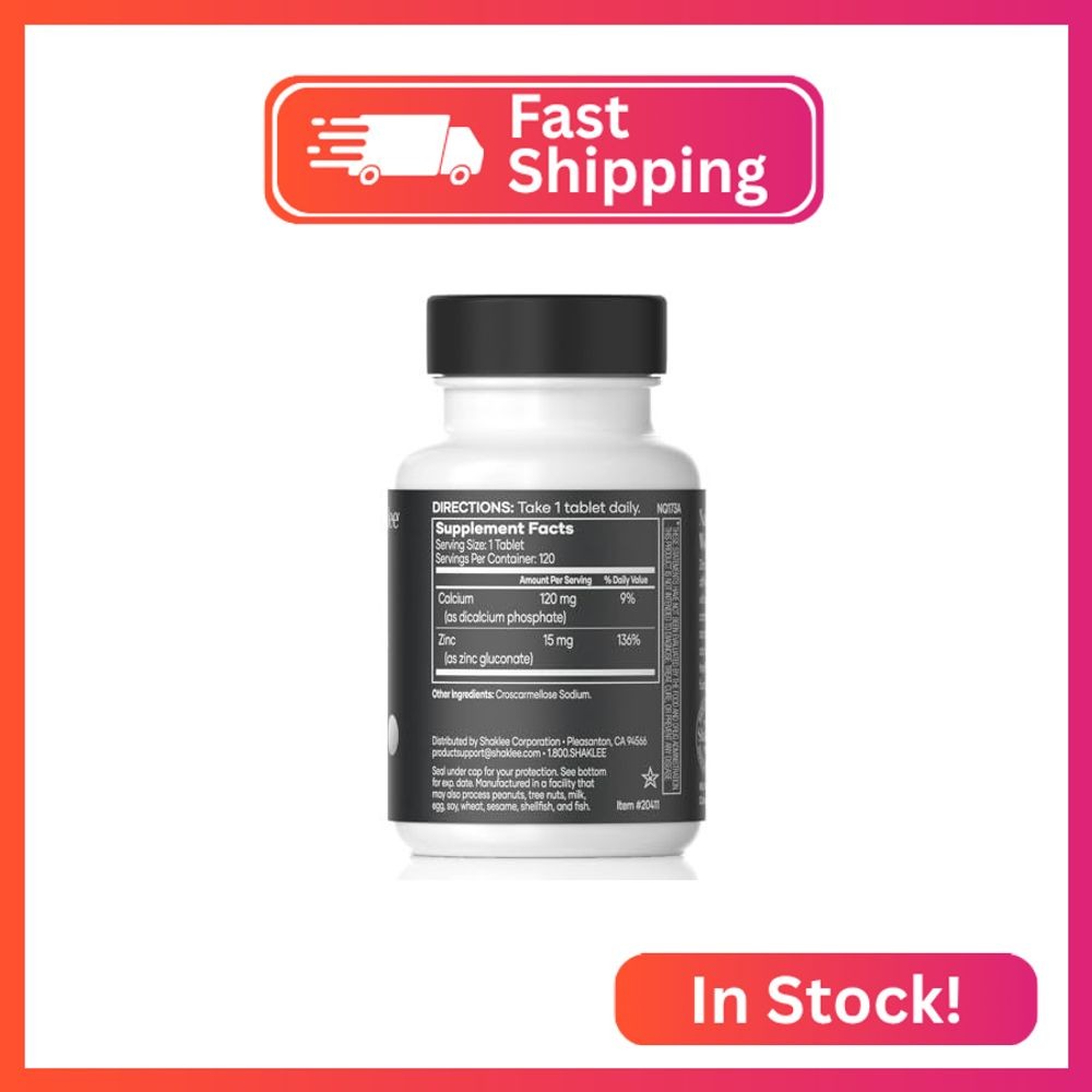 Shaklee – Zinc Complex – Boosts Enzyme Activity, Protein Synthesis – 120 Tablets