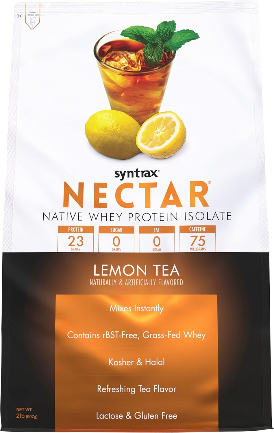 Nutrition Nectar, 100% Whey Protein Isolate Powder, Refreshing Fruit Flavor, Lem