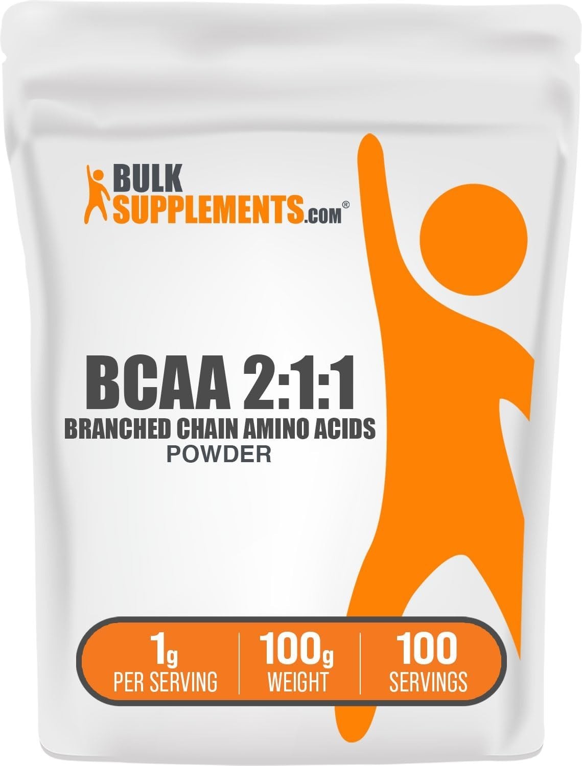 BCAA 2:1:1 Powder – Unflavored & Gluten-Free, 100g for Top Performance