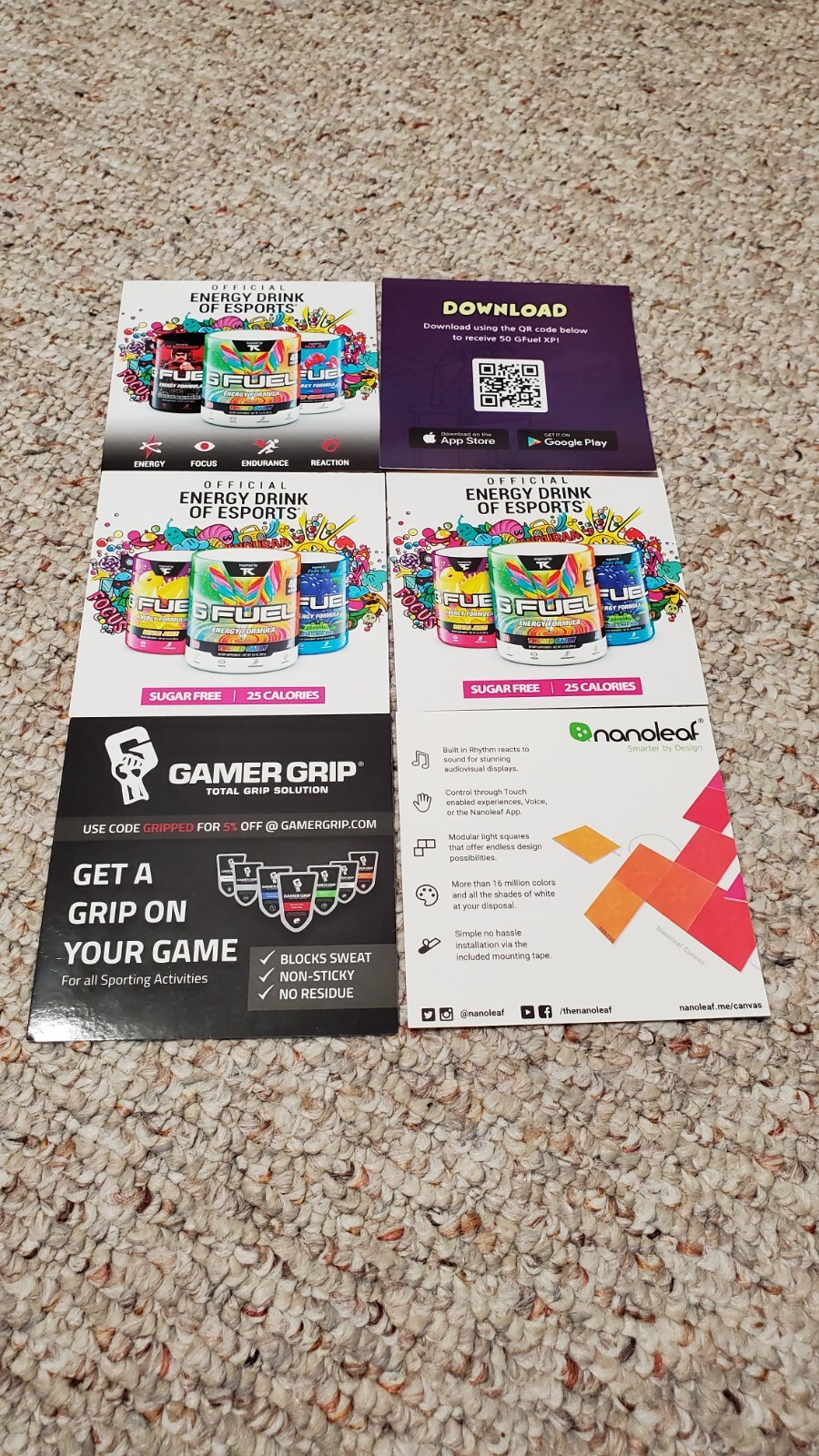 GFuel Stickers and RARE Pamphlets