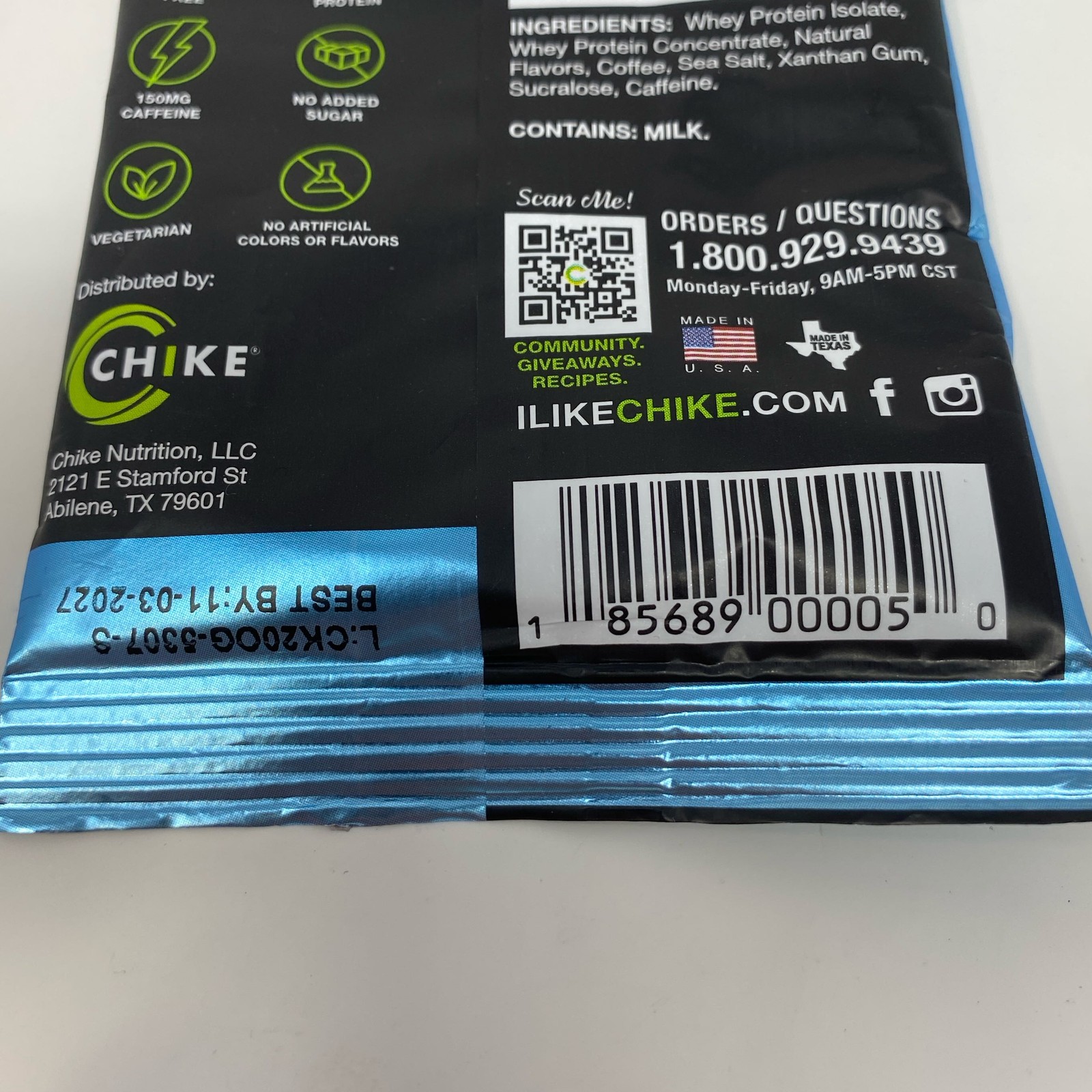 Chike Protein Iced Coffee Original Espresso & Cream 1.09oz Packet