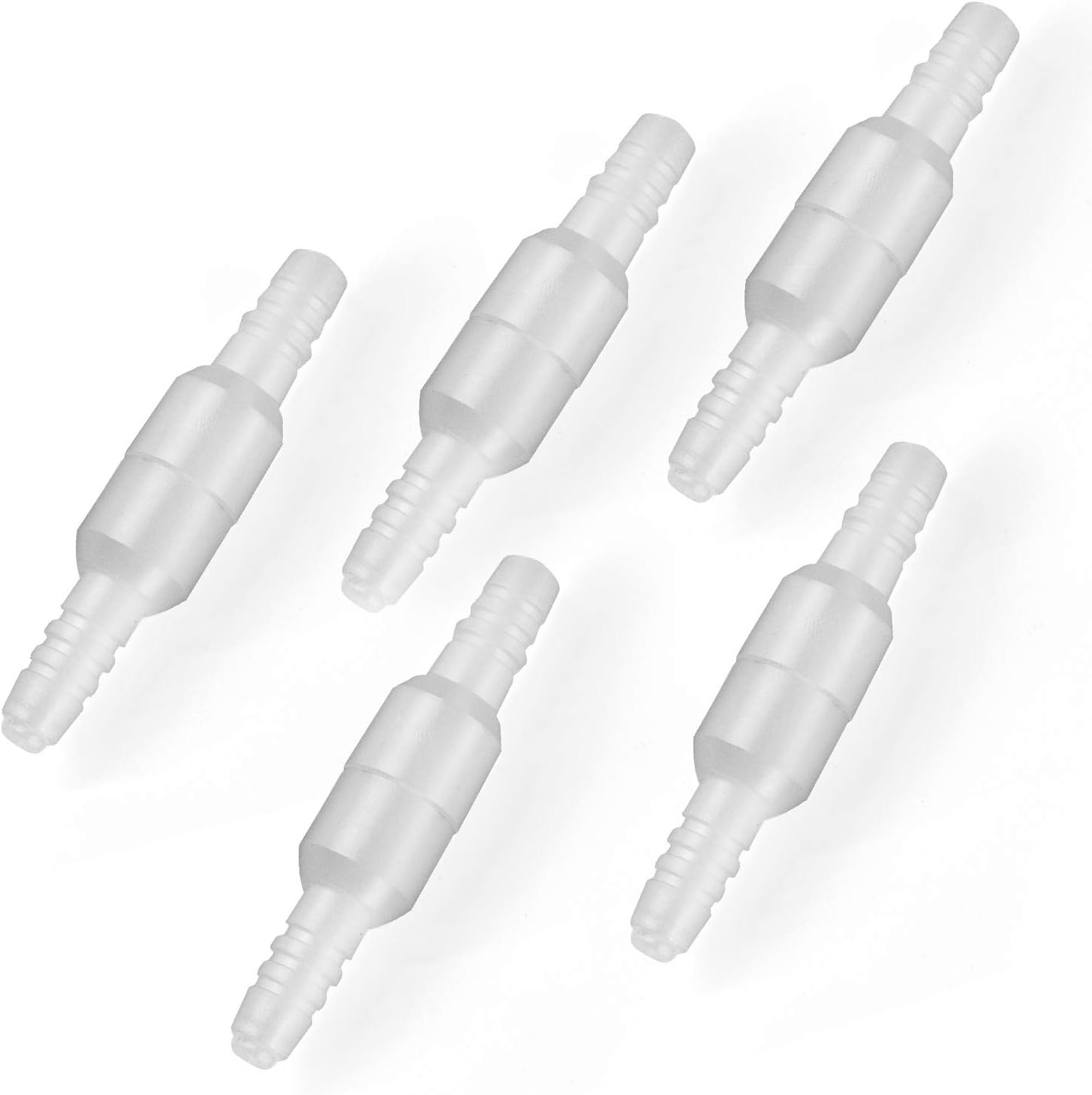 5Packs Oxygen Tubing Swivel Connector for 5 Count (Pack of 1), Transparent