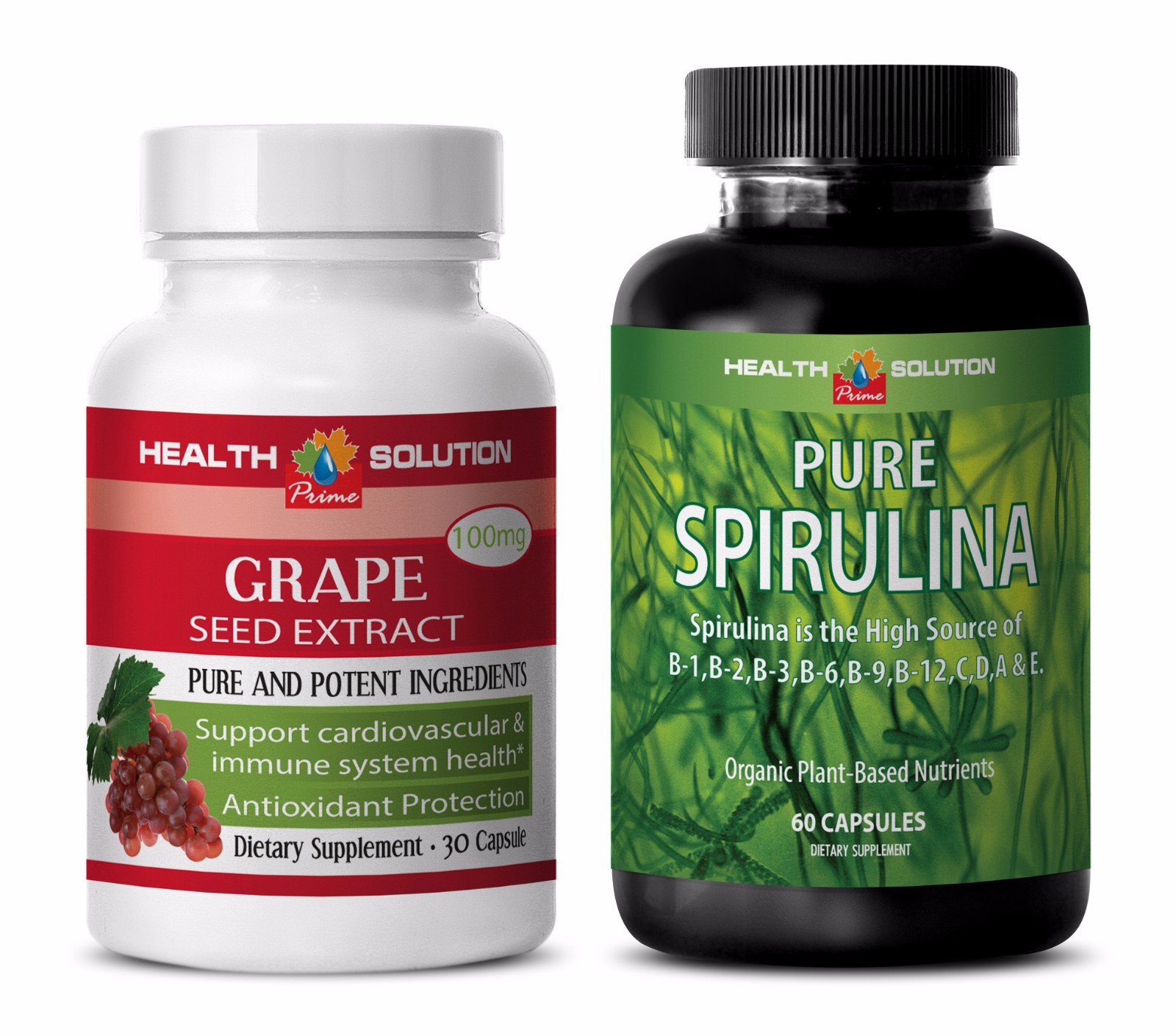Energy boost Fat burner – GRAPE SEED EXTRACT – SPIRULINA COMBO – spirulina drops