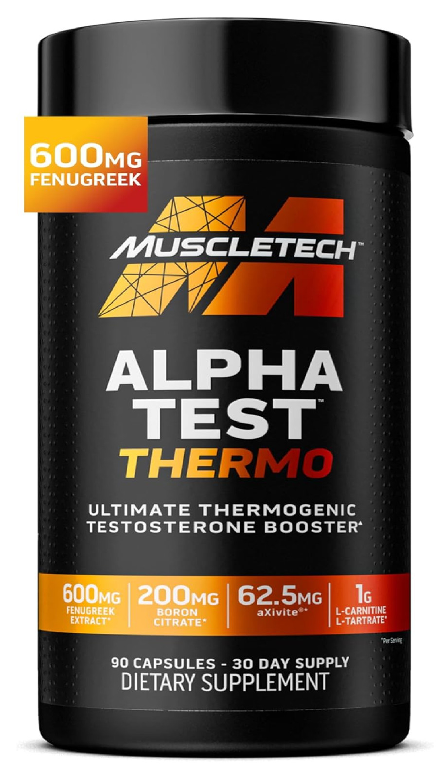MuscleTech Thermogenic Testosterone Booster for Men, AlphaTest Thermo – T-Boost