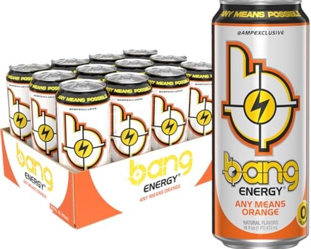 Energy Any Means Sugar-Free Energy Drink, 16-Ounce | Pack of 12 Orange