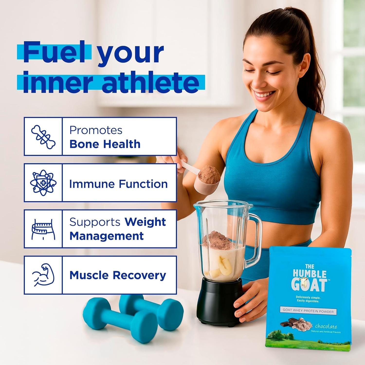 Grass Fed Whey Protein Powder Vanilla 1.5 lb – Made from Goat Milk, Easy to D…