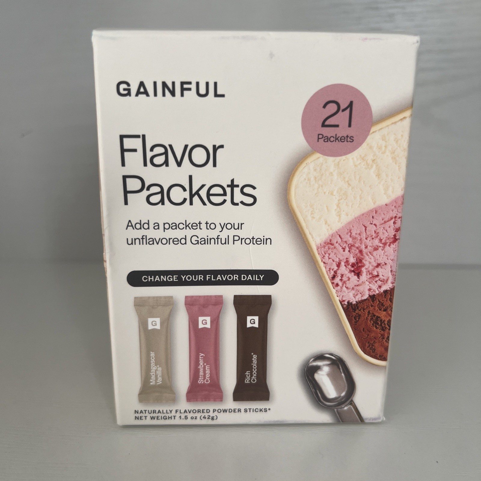Gainful Flavor Packets 21 Packets Exp 8/26 new