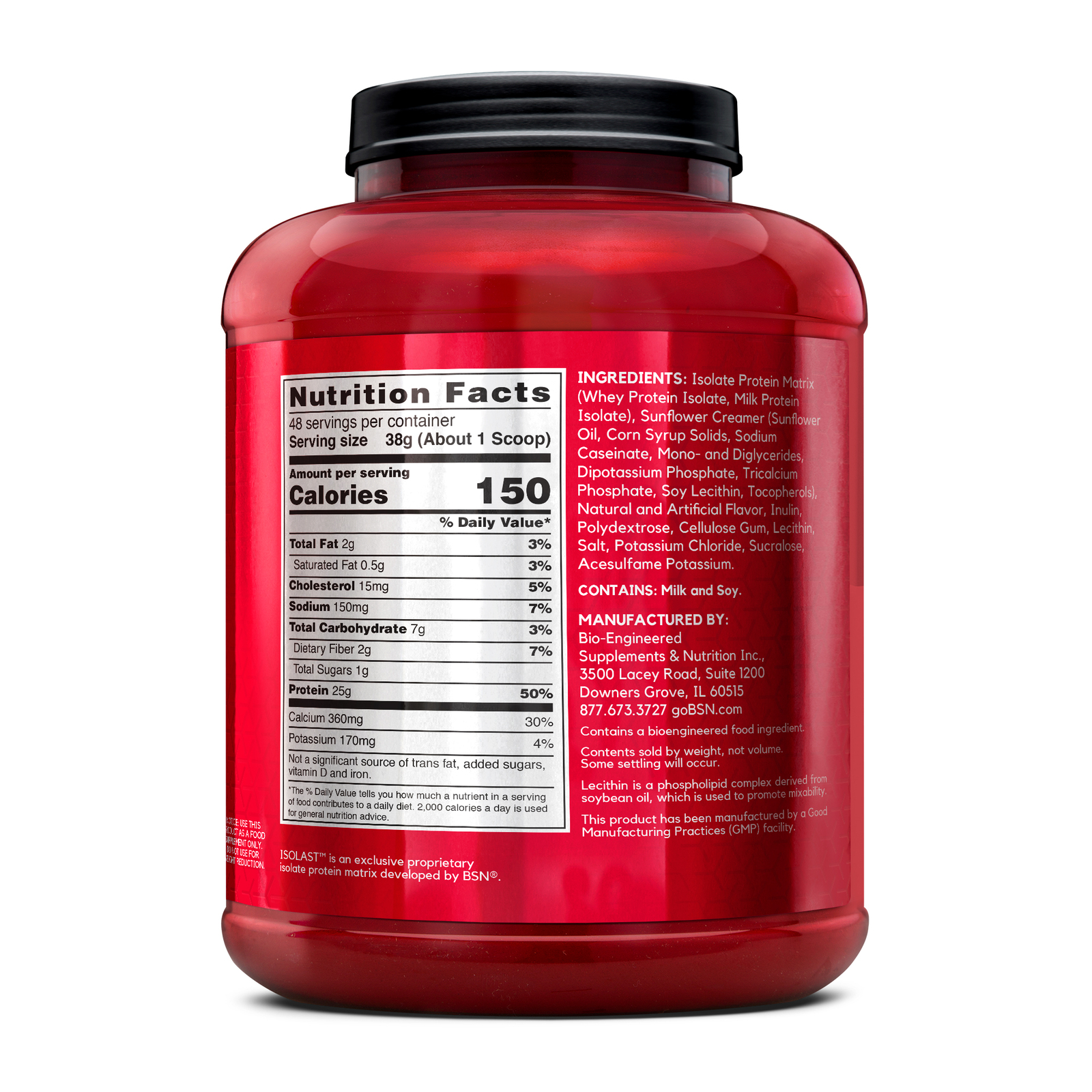 BSN SYNTHA-6 Isolate Protein Powder, Vanilla Ice Cream, 48 Servings