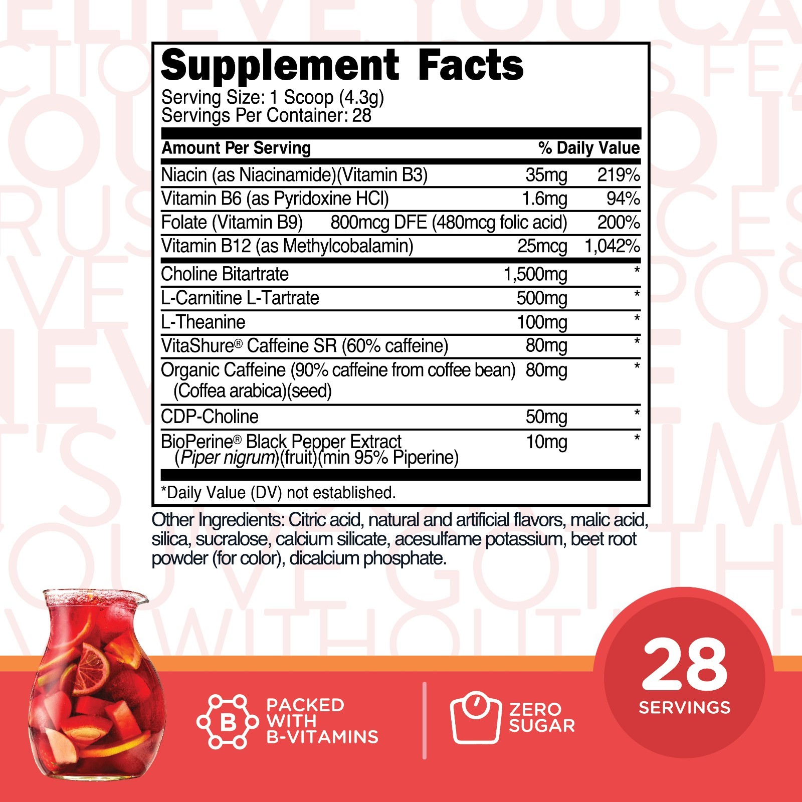 TransformHQ Everyday Boost Shot 28 Servings (Fruit Punch) – Non-GMO, Gluten-Free
