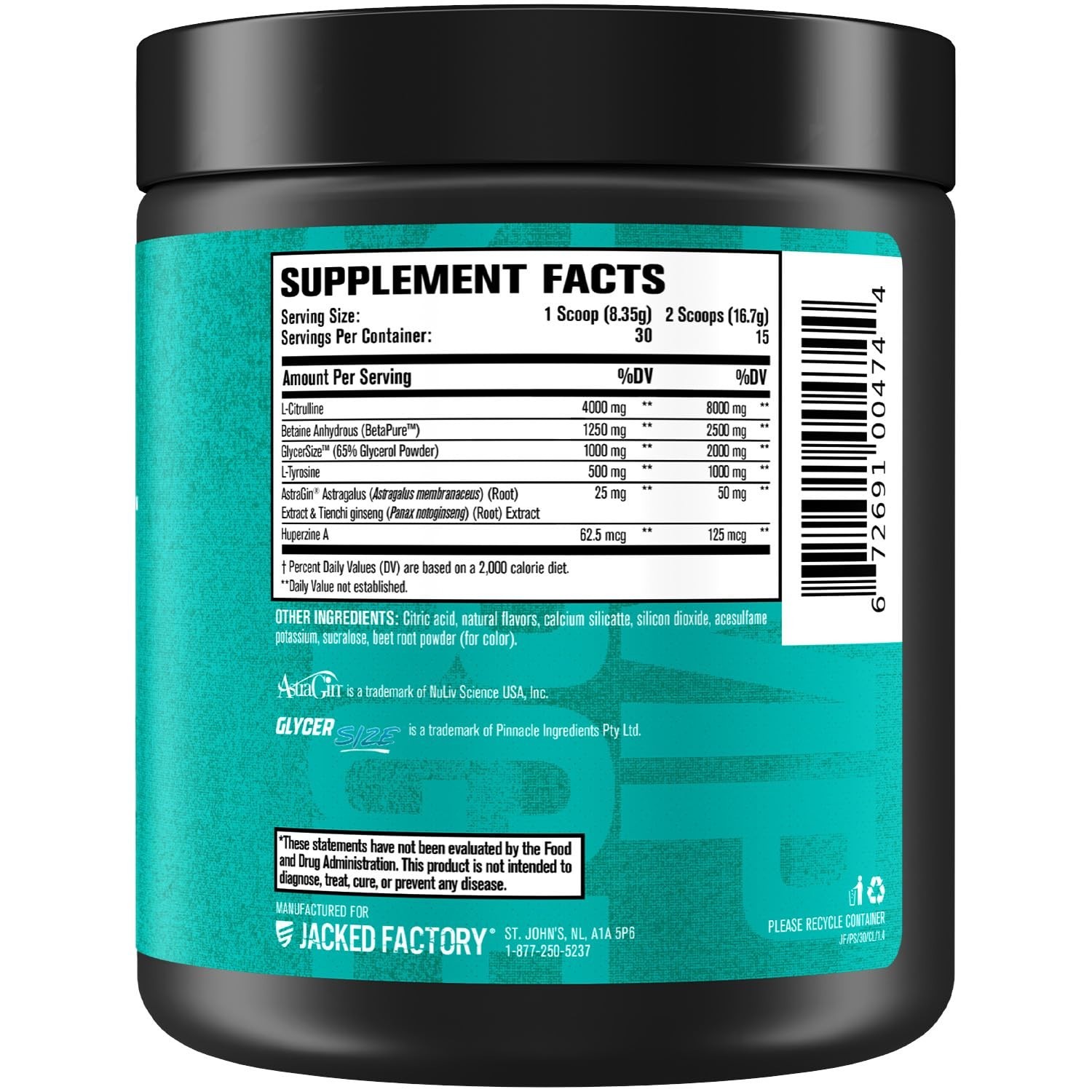 Caffeine-Free Pre Workout Powder for Men & Women – Nootropic Booster, Intense Pu