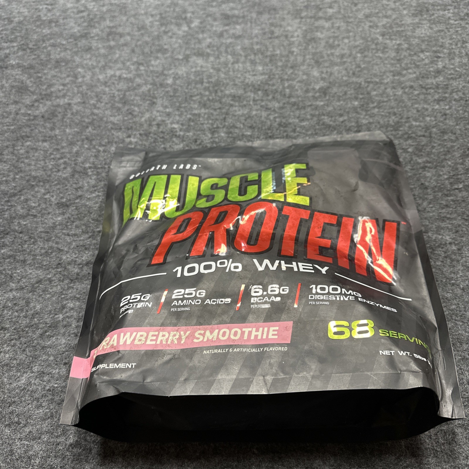 Goliath Labs Whey Muscle Protein Powder Strawberry Smoothie 5lb